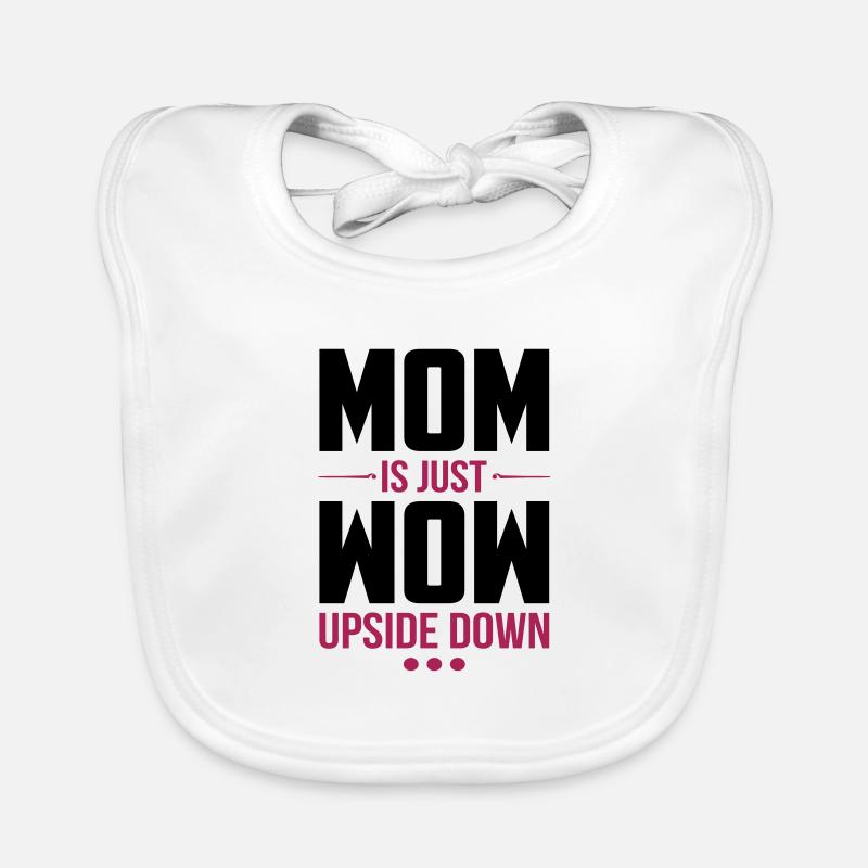 Mom Is Just Wow muttertag mother day geschenk Baby Bio-Lätzchen
