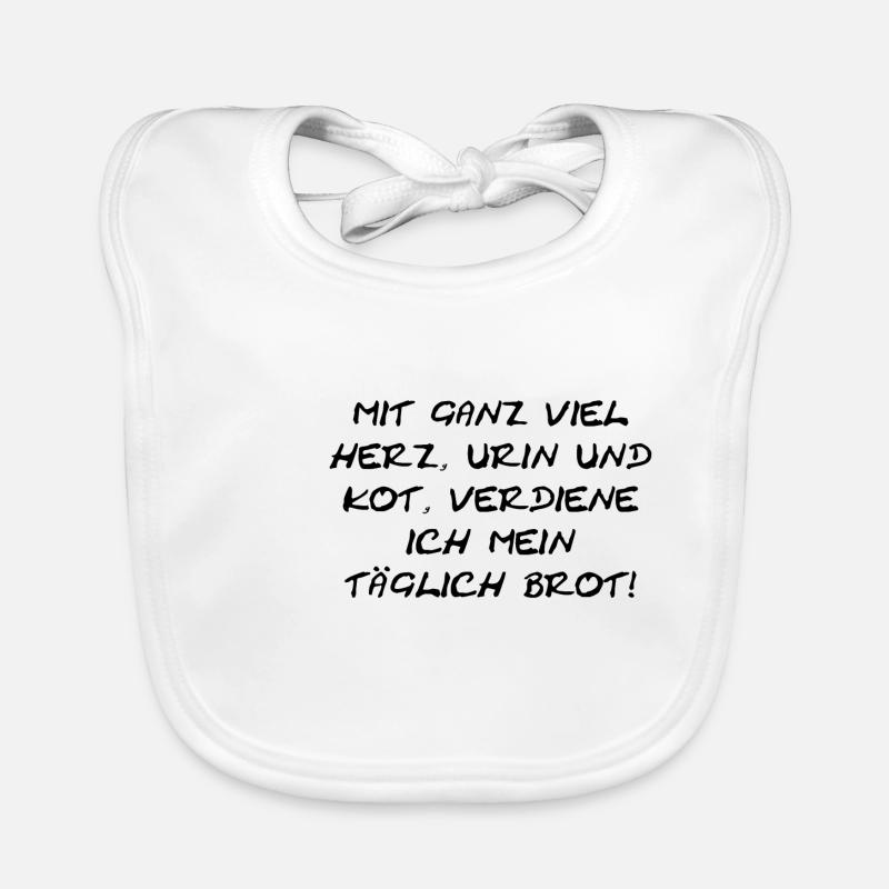 Heilerziehungspfleger Lustiger Spruch Geschenkidee Baby Bio-Lätzchen