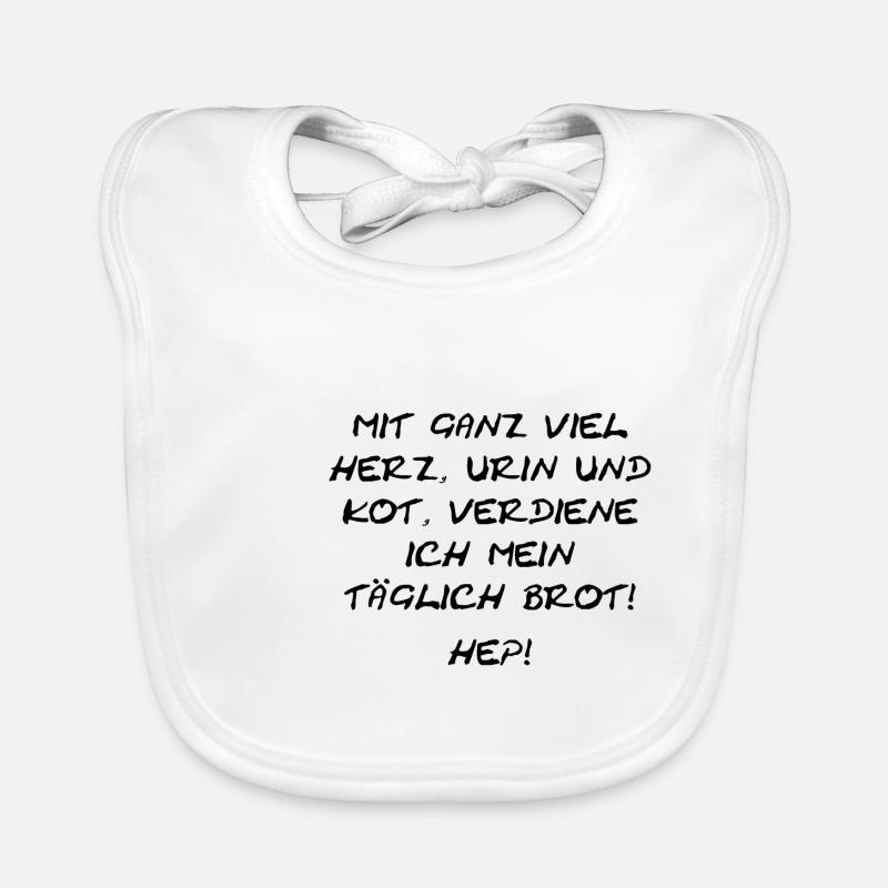 Heilerziehungspfleger Lustiger Spruch Geschenkidee Baby Bio-Lätzchen