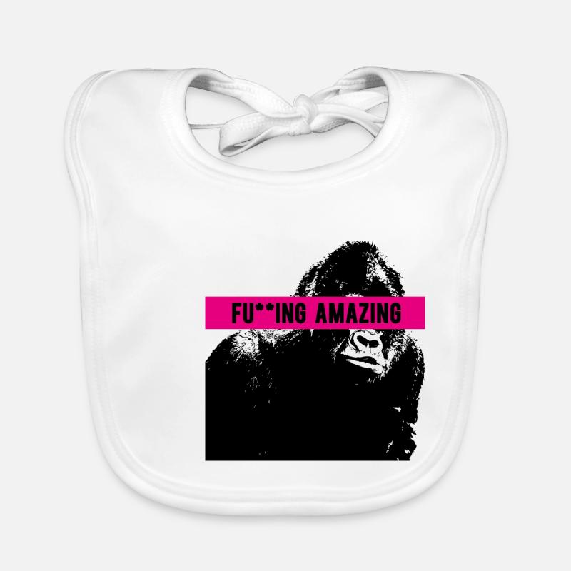 Monkey Amazing Monkey Monkey Gorilla Chimpanzee Organic Baby Bibs