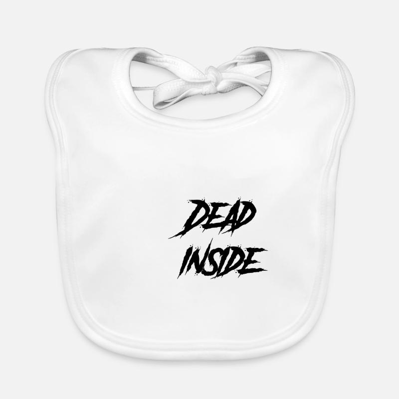 Dead inside Sad Loss Dead Dead Emo dépression - Bavoir bio Bébé - blanc