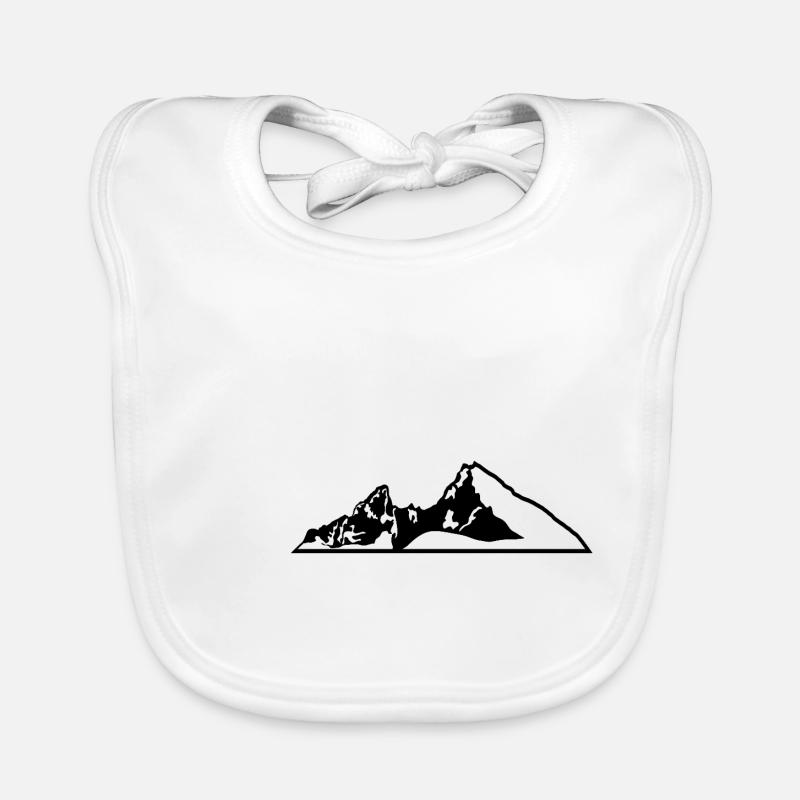 Montagnes Alpines Alpinisme Bavoir bio Bébé