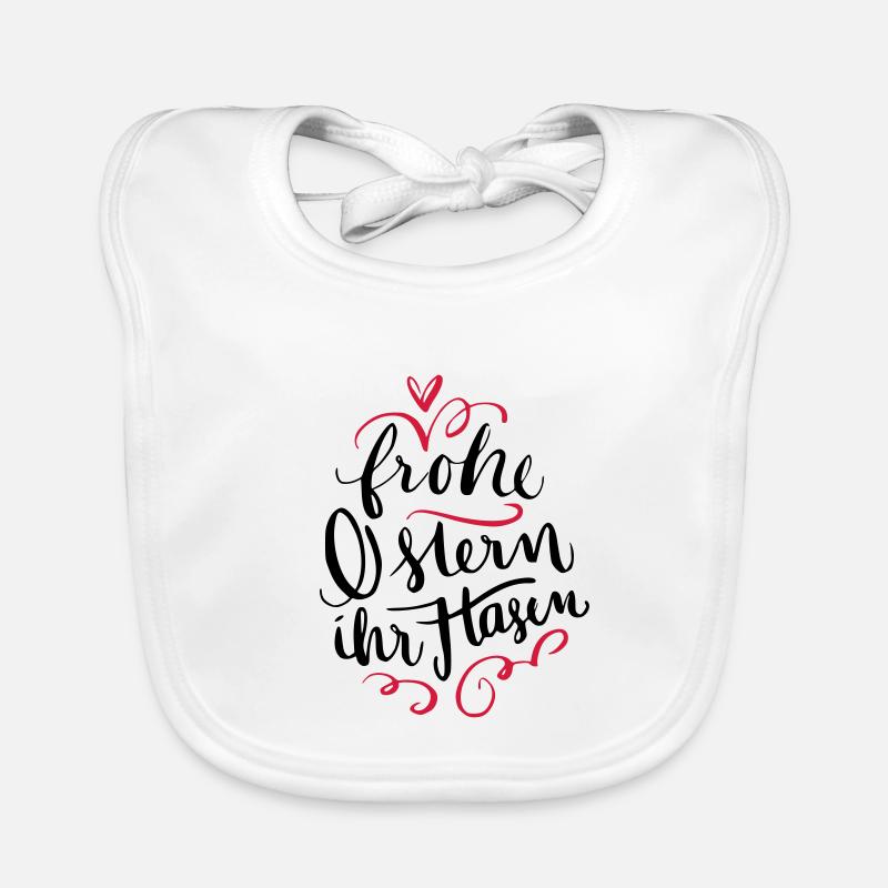 Happy Easter her bunnies Organic Baby Bibs