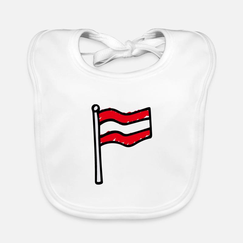 Austria Flag Organic Baby Bibs