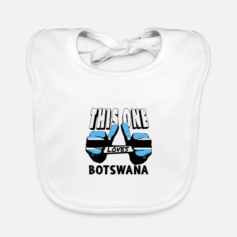 Drapeau du Botswana Drapeau du Botswana Afrique Bavoir bio Bébé