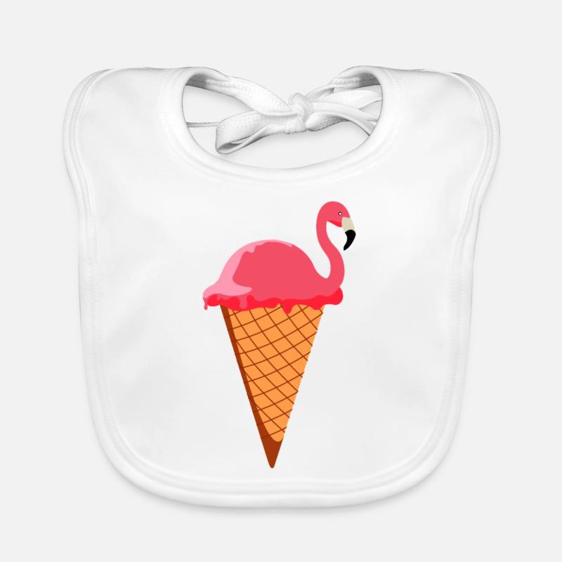 Crème glacée Gaufre Crème glacée Crème glacée Crème glacée Flamingo Bavoir bio Bébé