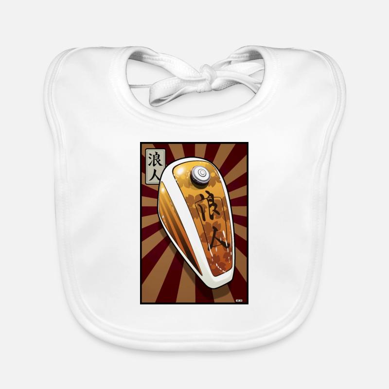 Motorcycle chopper tank Organic Baby Bibs