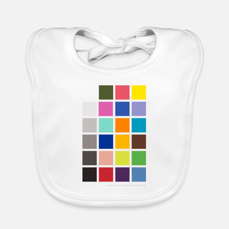 Colour Checker / Colour Reference / Grey Card Organic Baby Bibs