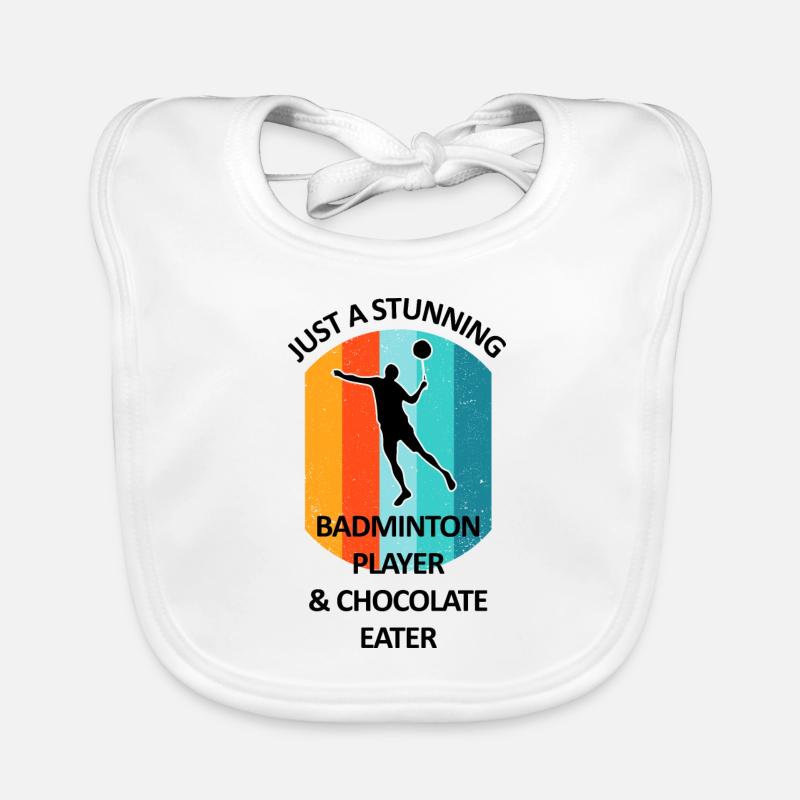 Badminton Badminton Badminton Player Chocolat Bavoir bio Bébé