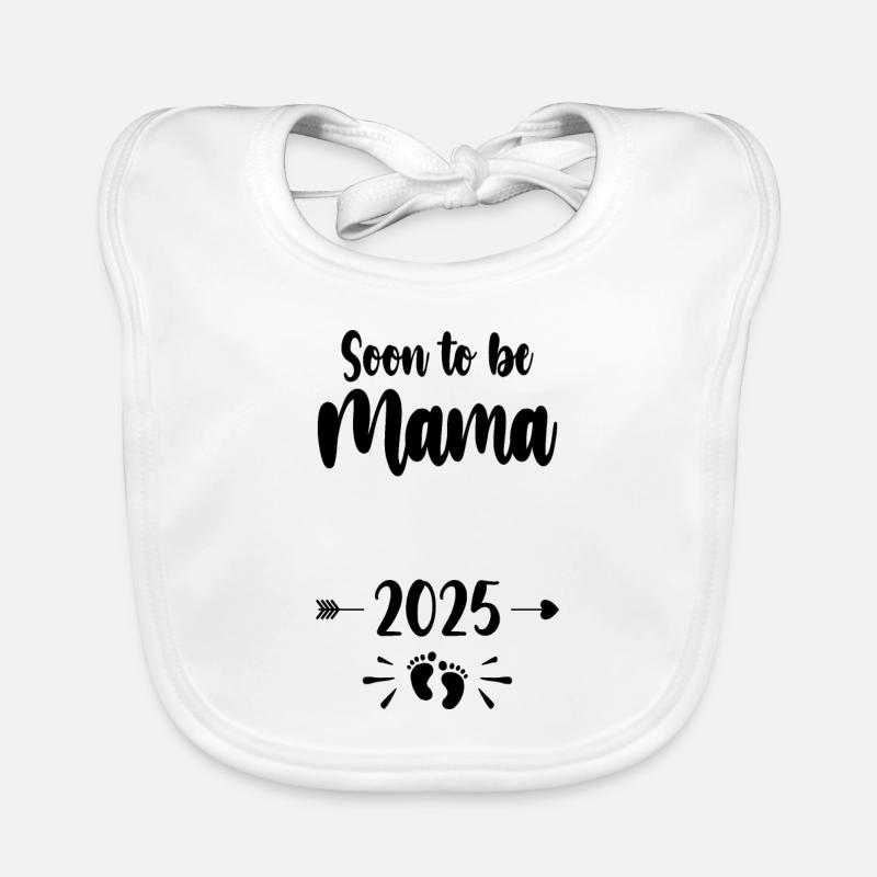 Mama wird bald Mutter 2025 Mutter schwangere Kinder Motte Baby Bio-Lätzchen