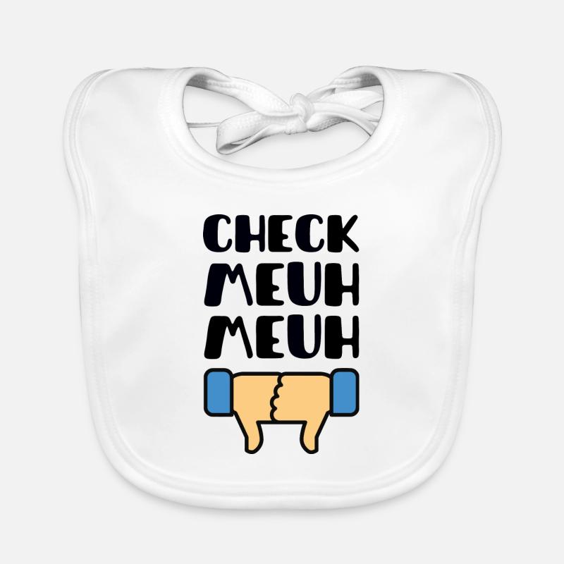 Check meuh meuh Bavoir bio Bébé