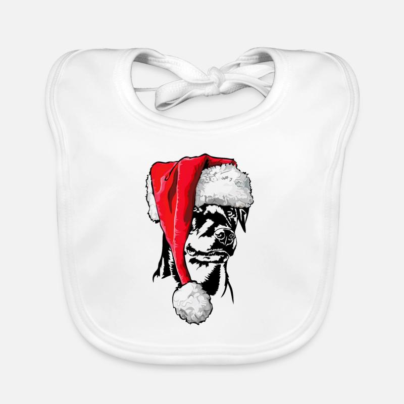 Santa Deutscher Jagdterrier Weihnachten Wilsigns Baby Bio-Lätzchen