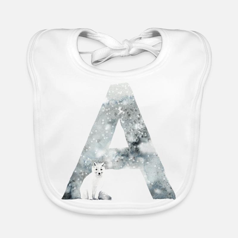 A – decorative character – winter Organic Baby Bibs