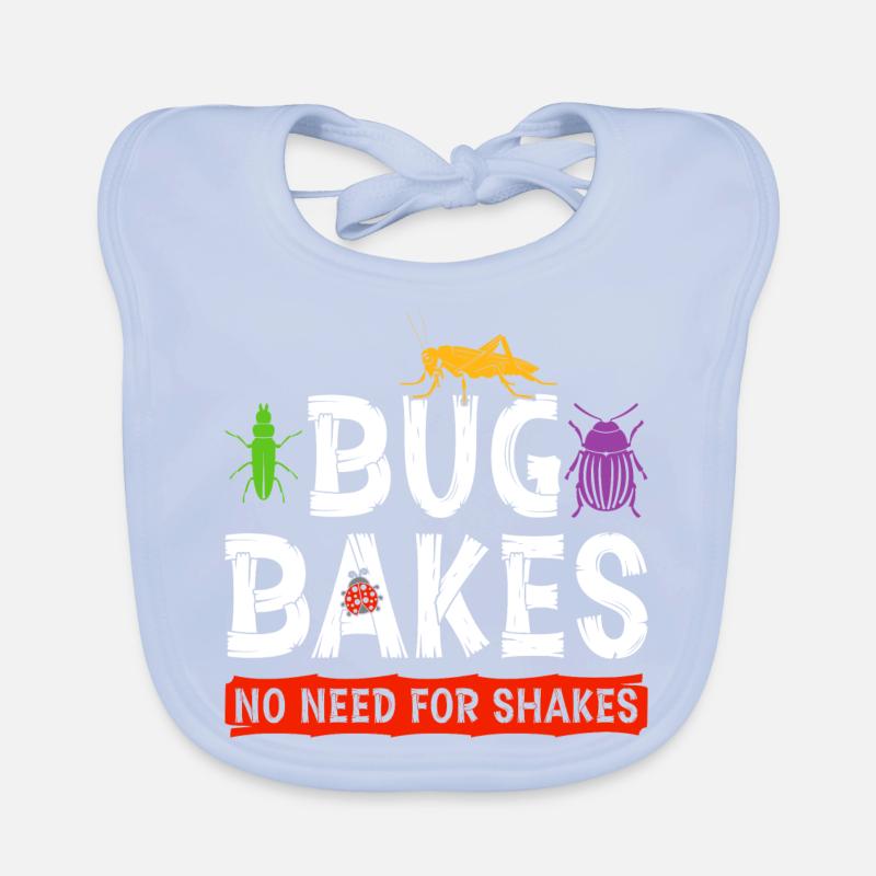 Entomophagy Bug Flour Baking Quote, Funny Insect Baby Bio-Lätzchen
