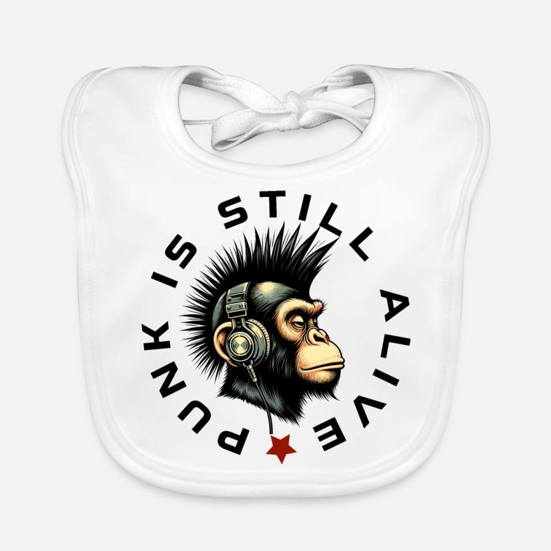 Punk is still alive Organic Baby Bibs