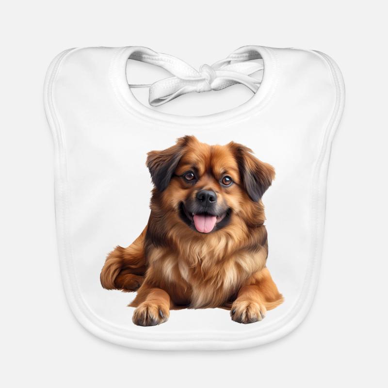 Tibetan Spaniel Organic Baby Bibs