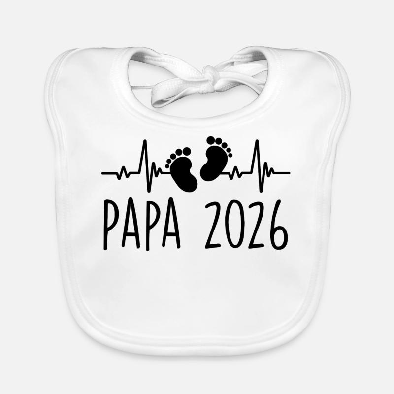 Dad 2026 Frequency Herschlag Father's Day Gift Organic Baby Bibs
