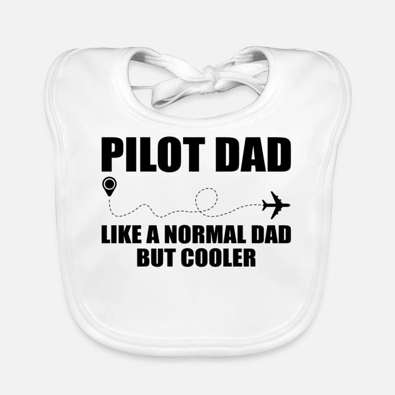 Pilot Dad, wie ein normaler Papa, aber cooler Baby Bio-Lätzchen