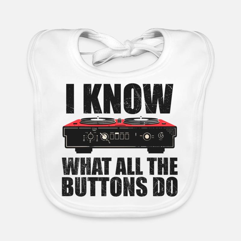 I know what all the buttons do Organic Baby Bibs