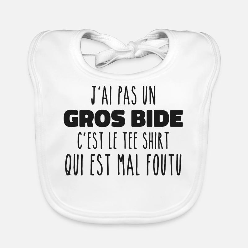 I don't have a big belly it's the gift tee shirt Organic Baby Bibs
