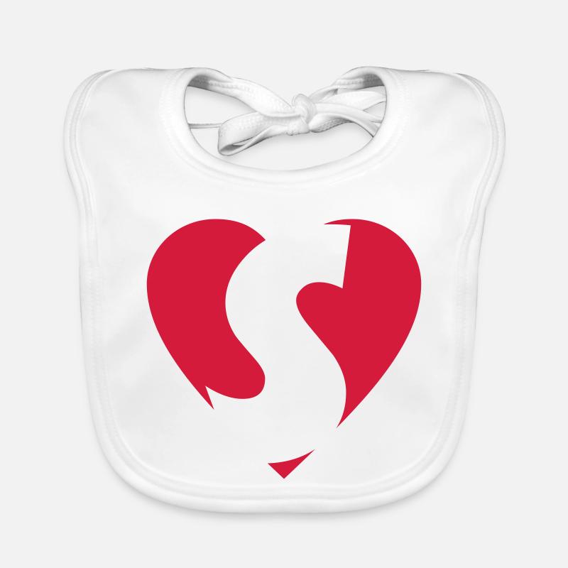 Heart S - I love S Organic Baby Bibs
