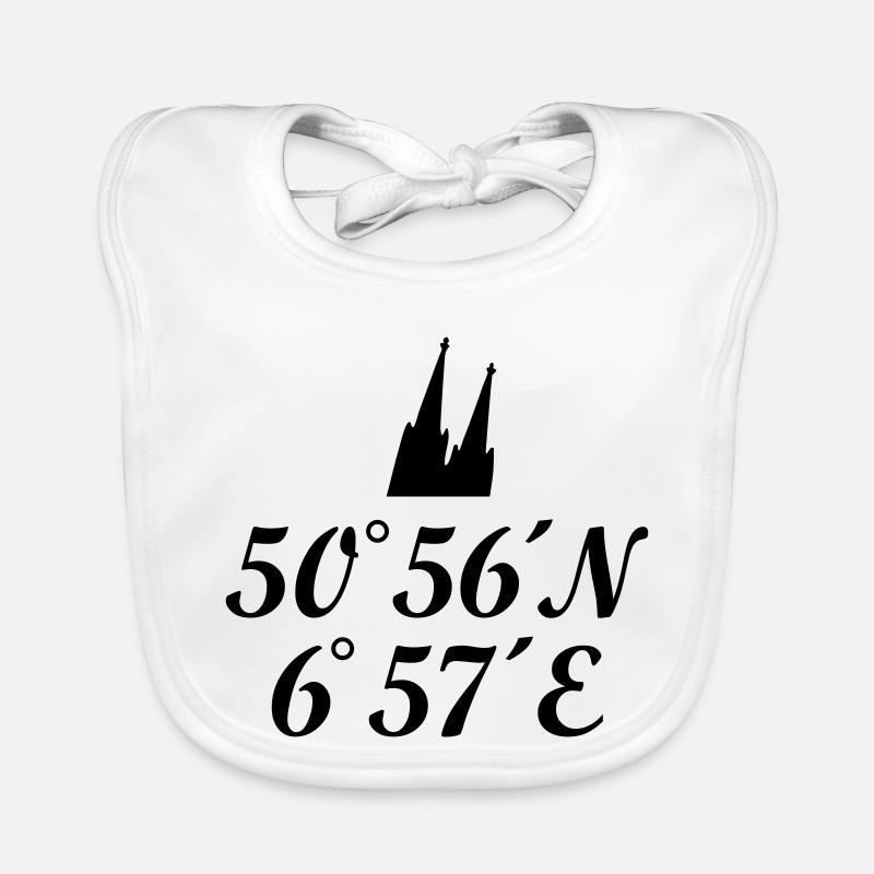 Cologne Cathedral coordinates Organic Baby Bibs