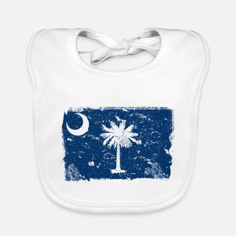 Caroline du Sud Drapeau Vintage Bavoir bio Bébé