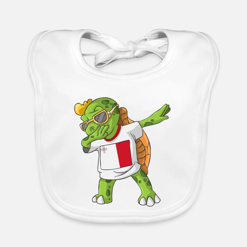 Malta Dabbing turtle Organic Baby Bibs