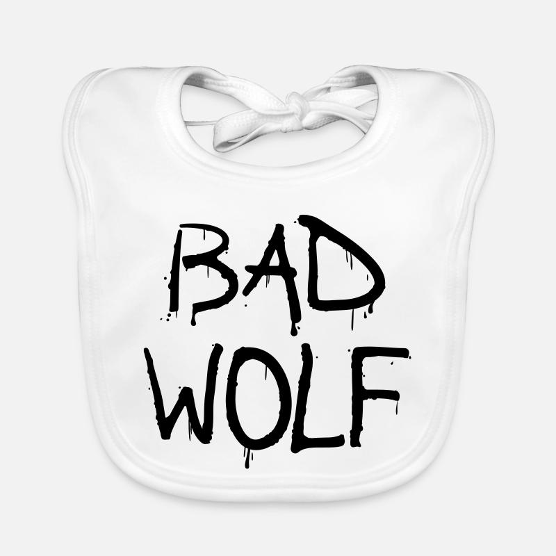 bad wolf - Bavoir bio Bébé - blanc