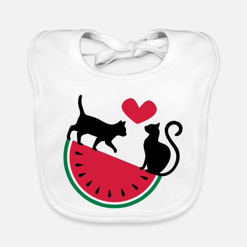 Melon Chat Amour Bavoir bio Bébé