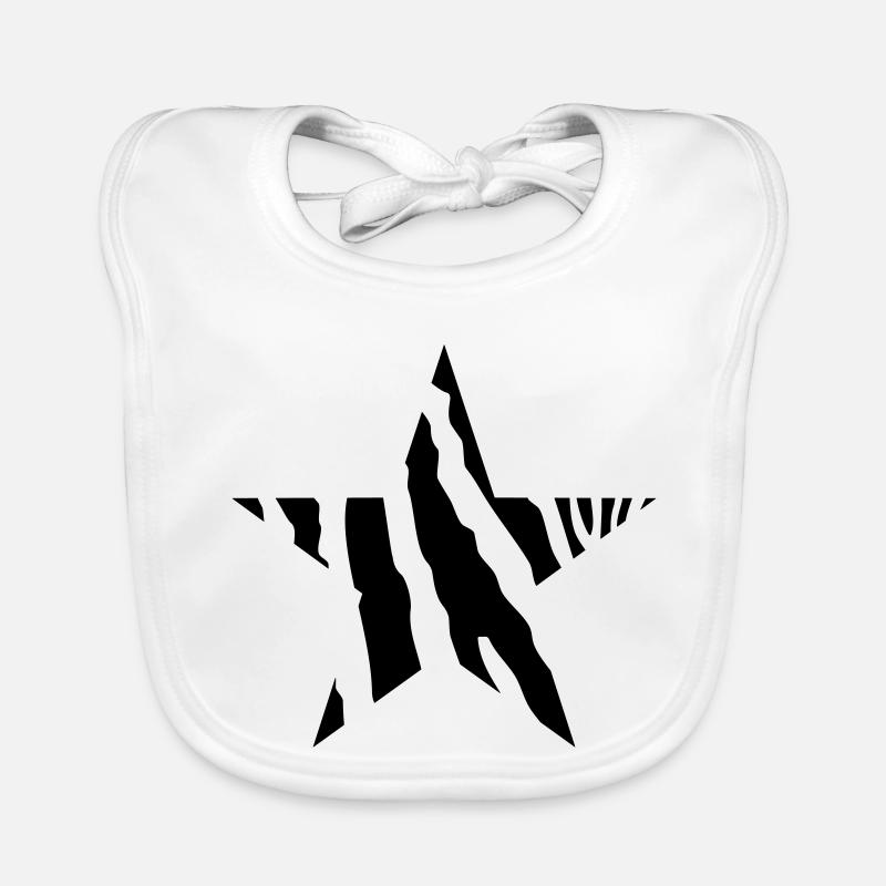 Zebra star Organic Baby Bibs