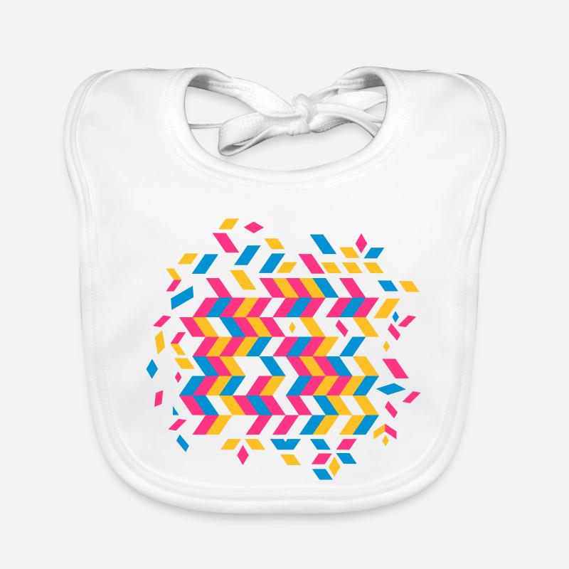 Fischgrätenmuster Baby Bio-Lätzchen