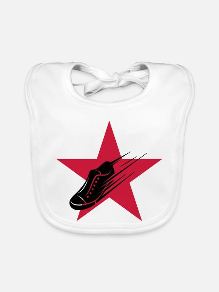 Course à Pied / Running / Jogging / Coureur - Bavoir bio Bébé - blanc - Devant