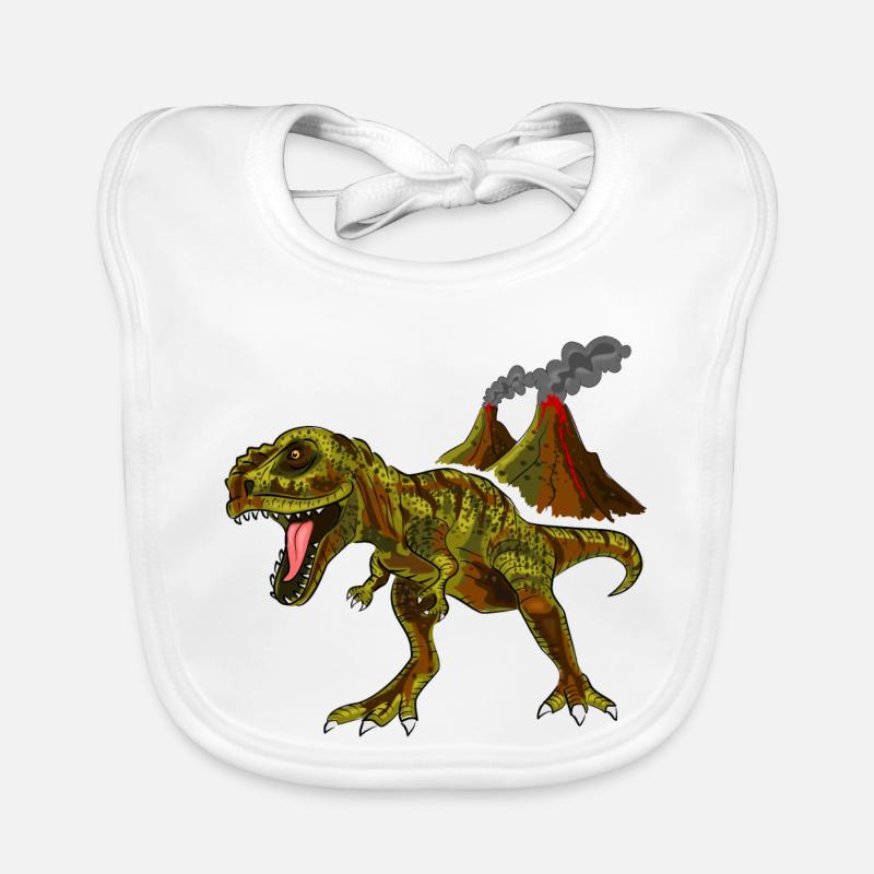 Dinosaurier Vulkan Baby Bio-Lätzchen