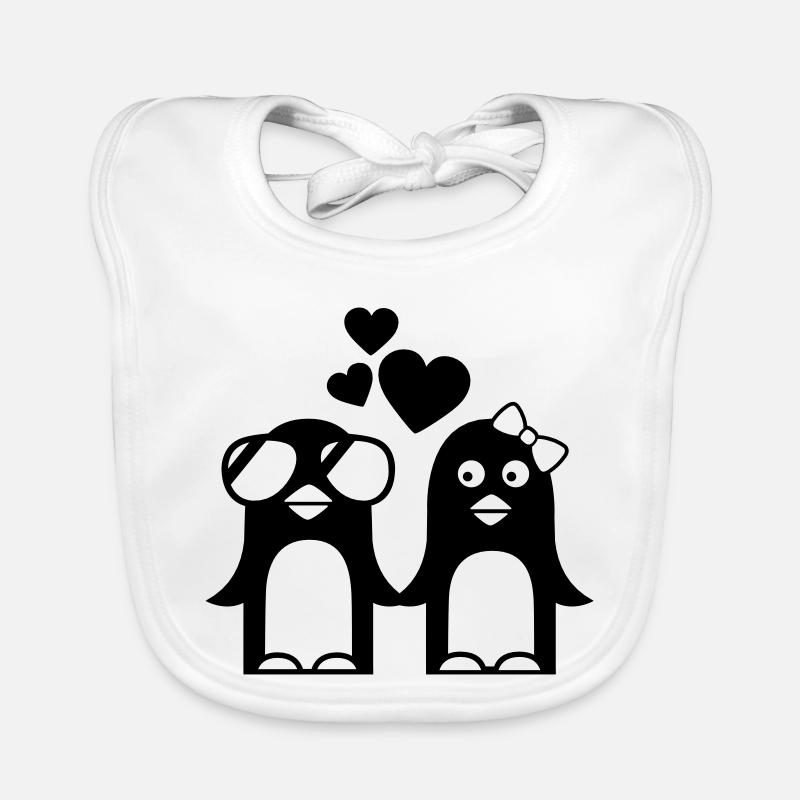 pinguine verliebt valentinstag Baby Bio-Lätzchen