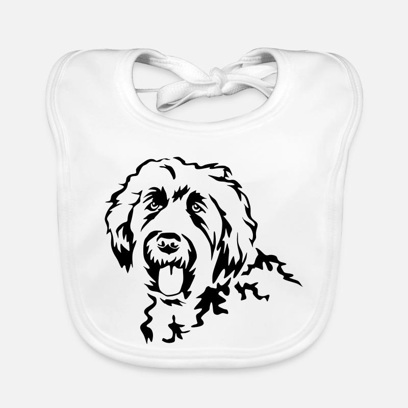 Labradoodle Kopf Baby Bio-Lätzchen