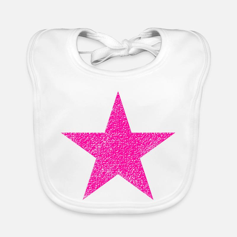 Pink Stern mit Textur Baby Bio-Lätzchen