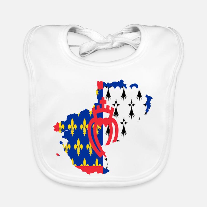 Pays de loire - Bavoir bio Bébé - blanc