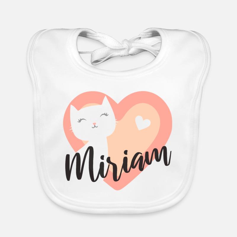 Miriam Name Vorname Kätzchen Baby Bio-Lätzchen