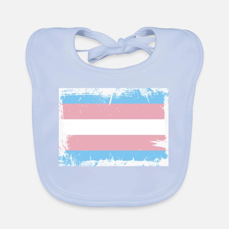 Drapeau de la fierté trans Bavoir bio Bébé