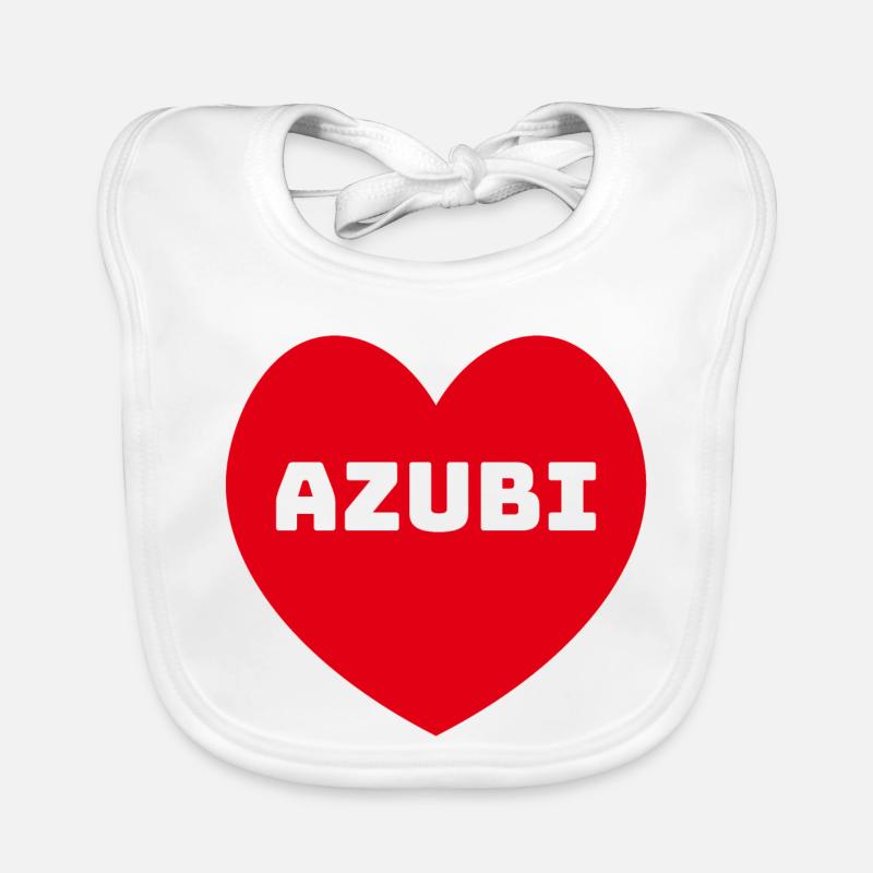 Herz Azubi rot Baby Bio-Lätzchen