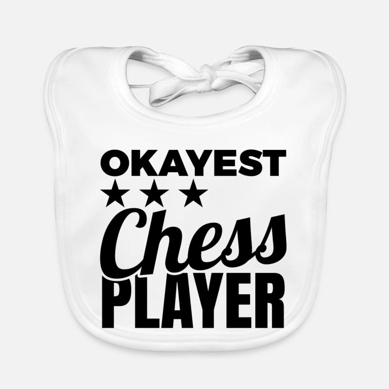 Funny Chess Player Organic Baby Bibs