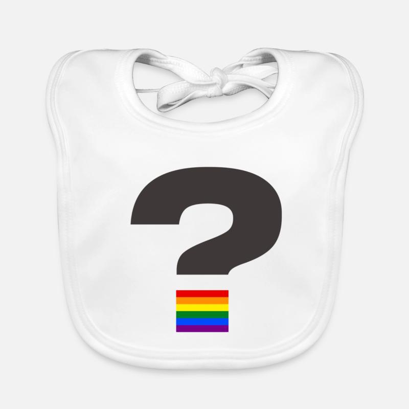 Pride-Fragezeichen-Grafik Baby Bio-Lätzchen