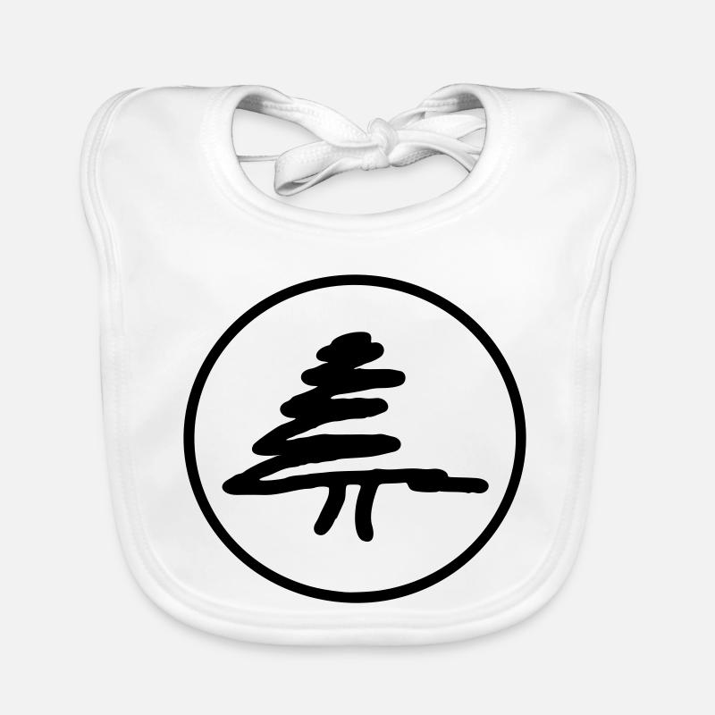 Fir tree in a circle Organic Baby Bibs
