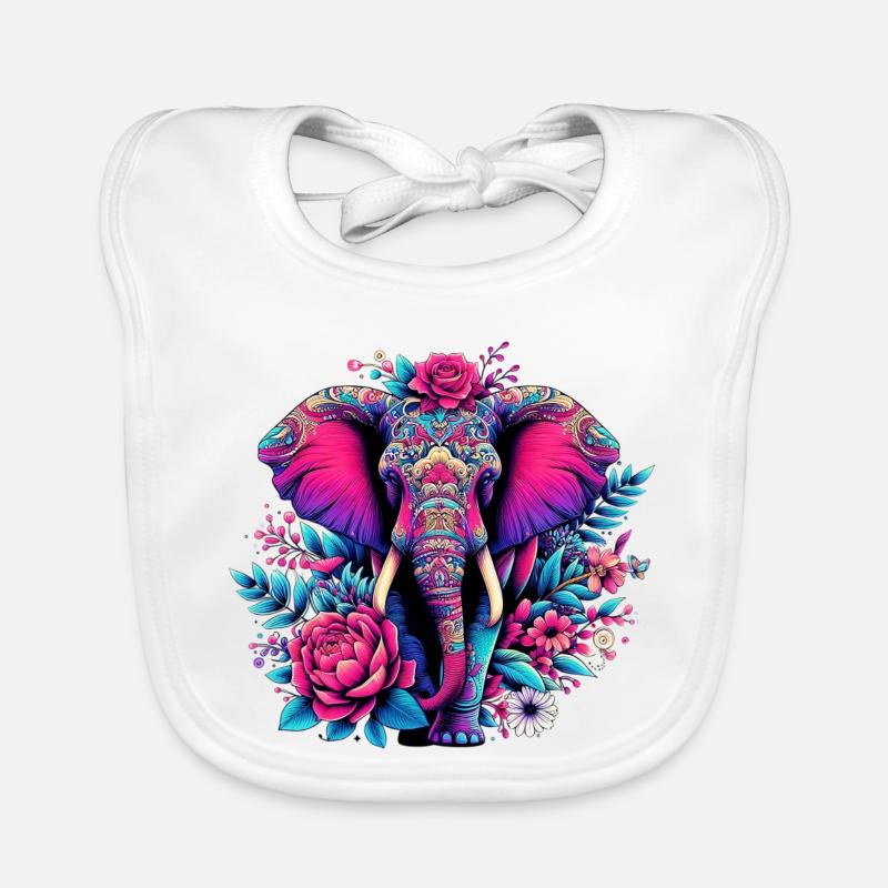 Éléphant Bavoir bio Bébé