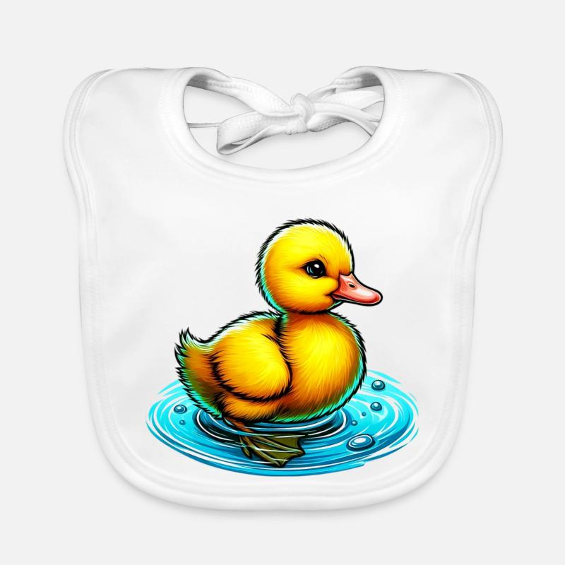 Duckling Duck Duck Duck Organic Baby Bibs