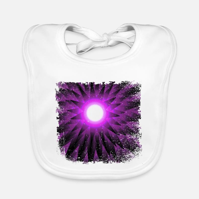 Supernova violet avec bord effiloché Bavoir bio Bébé