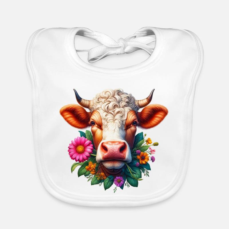 Fleurs de fleur de vache Bavoir bio Bébé