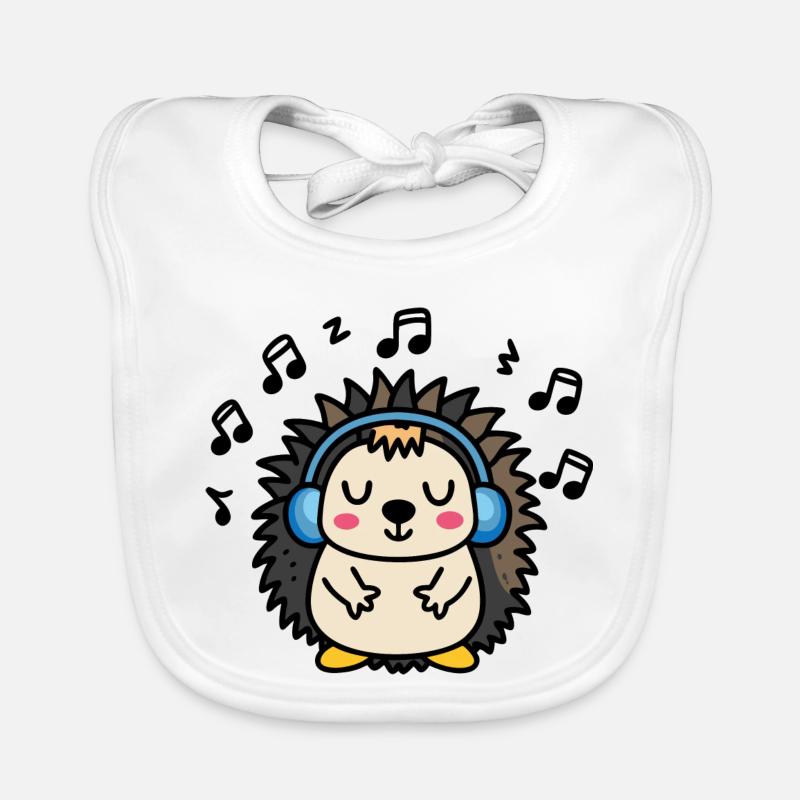 DJ Jeżyk – rhythmische Schwingung im Stil eines Igels Baby Bio-Lätzchen