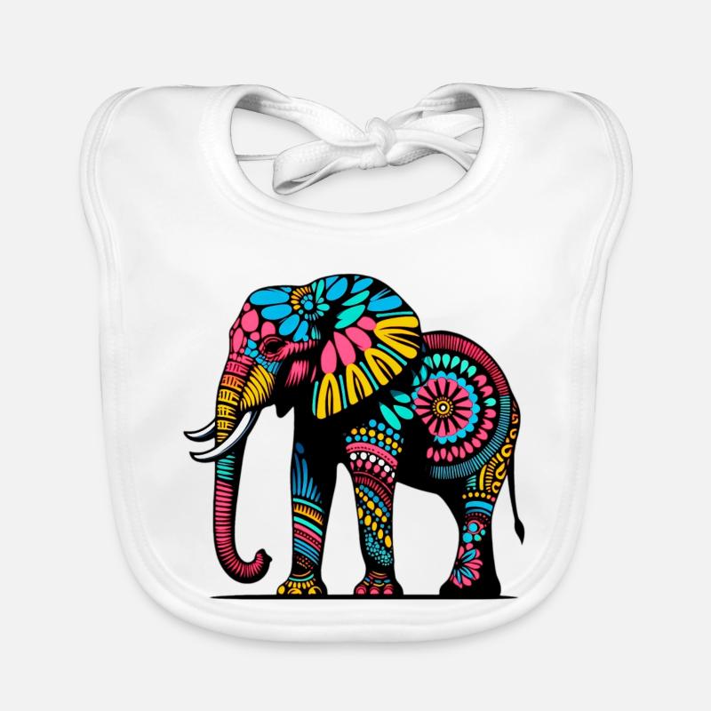 Éléphant Bavoir bio Bébé